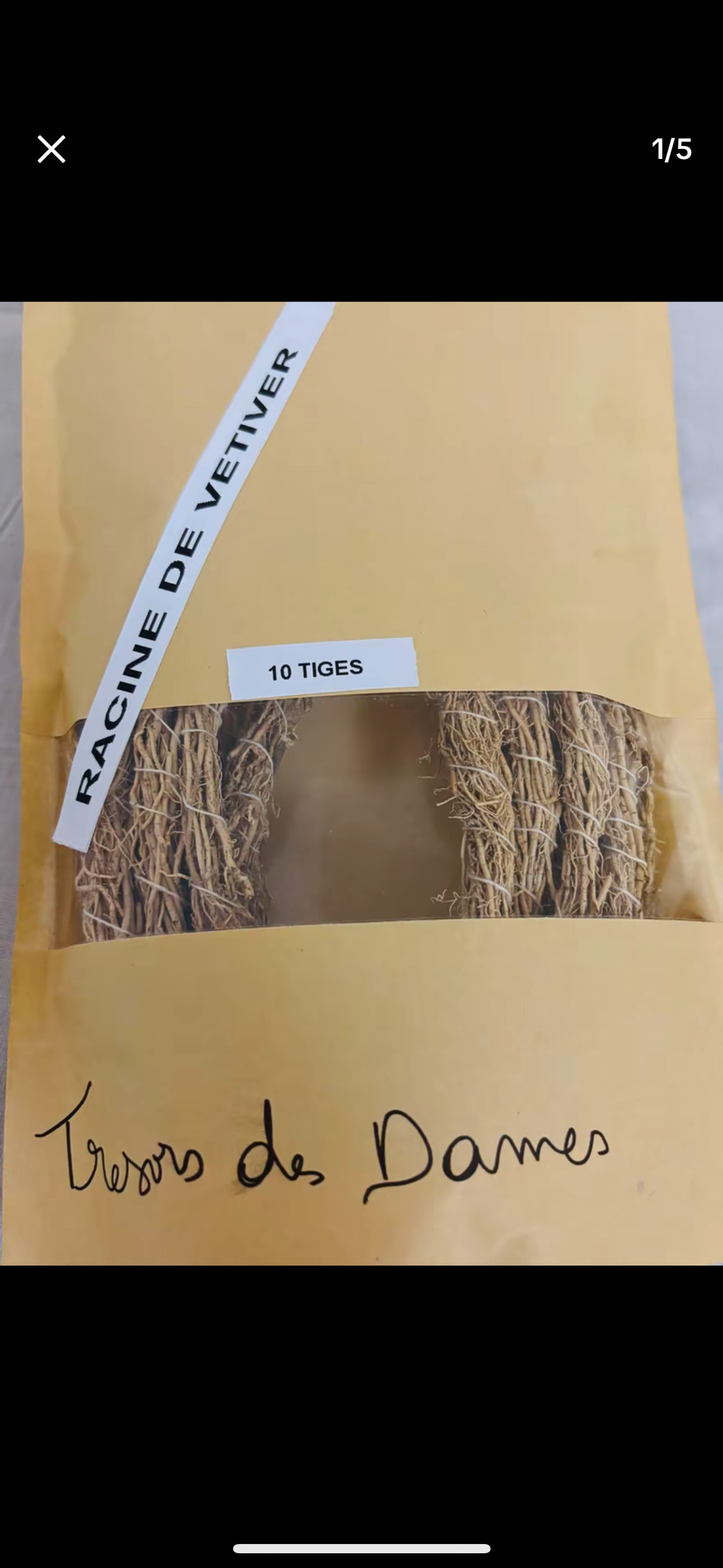 10 tiges de Racine de Vetiver / Khamare / Ngongoli